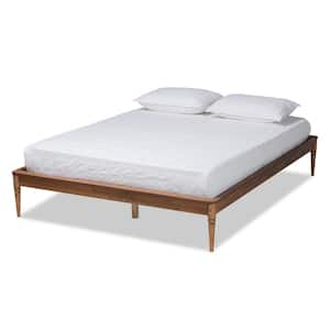 Baxton Studio Romy Ash walnut Queen Bed Frame 159 9820 HD The