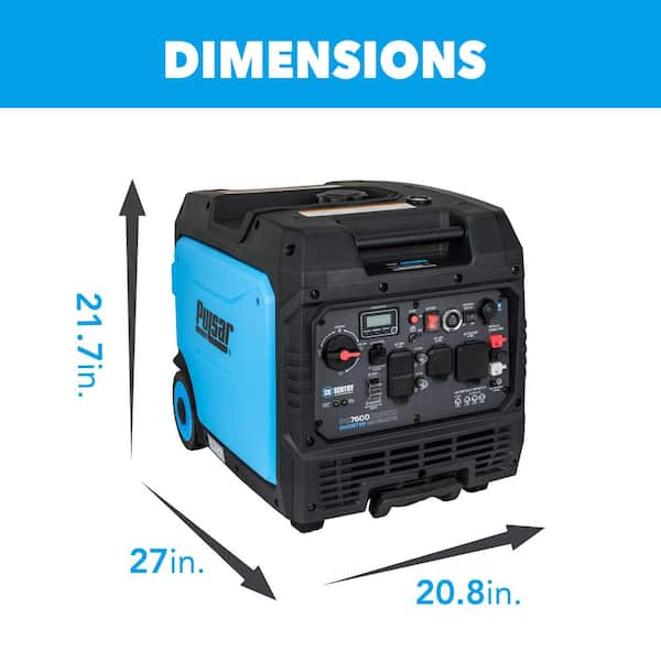 Pulsar 7600-Watt Dual Fuel Gas Electric/Recoil Start Inverter