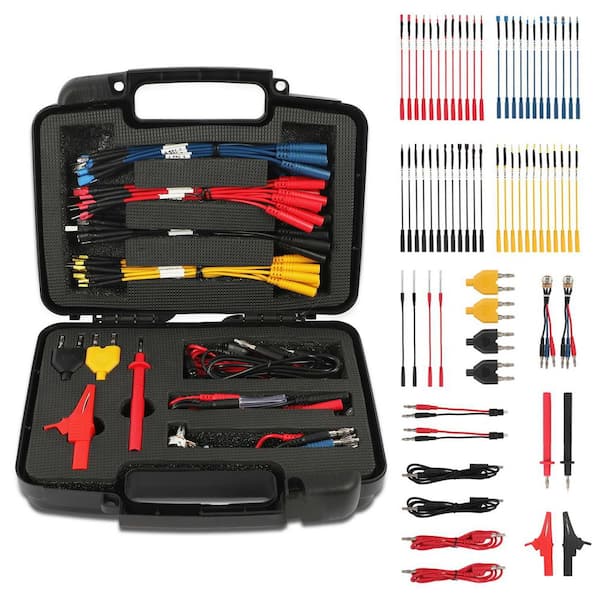 68-Piece Automotive Circuit Multimeter Test Lead Set Electrical Breakout Probes Alligator Clips Banana Plugs Kit