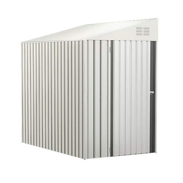 8 ft. W x 6 ft. D Metal Outdoor Storage Shed with Door for Garden, Backyard(48 sq. ft. )