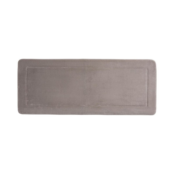 Oliver Brown Linen 24 in. x 60 in. Terry Memory Foam Bath Rug