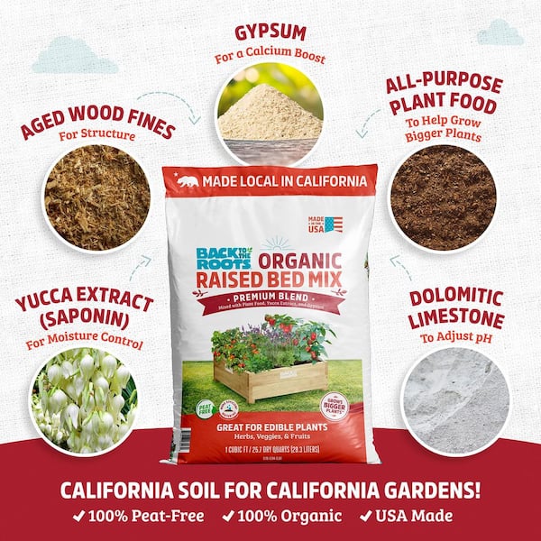 Organic California Bulk Raised Bed Soil (60 1 cu. ft. Bags)