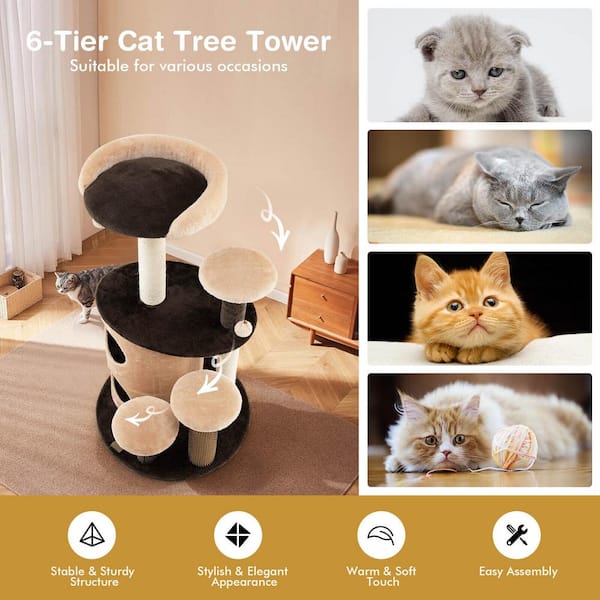 FORCLOVER 40 Cat Tree Tower Multi-level Activity Tree with