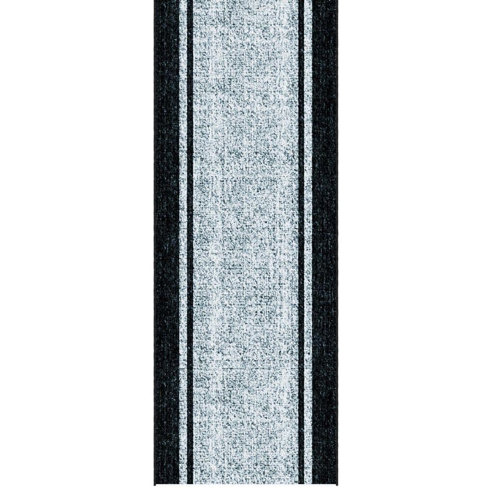 Ascend Non-Slip Rubberback 2 ft. x 43 ft. Indoor Custom Cut Extra Long Runner Rug 1 ft. 11 in. x 43 ft., Gray Border price history on PriceWatchPro