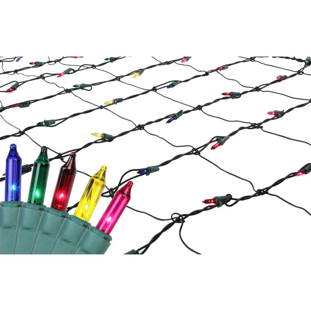 Northlight 4 ft. x 6 ft. MultiColor Mini Net Style Christmas Lights