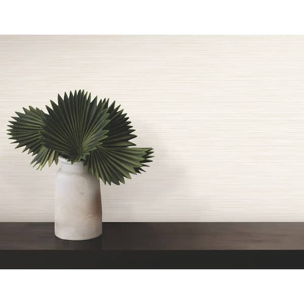 Lorn Cream Faux Grasscloth Wallpaper