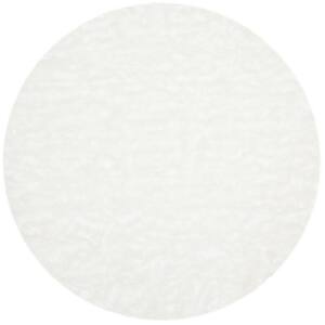 Faux Sheep Skin Ivory 5 ft. x 5 ft. Round Solid Area Rug