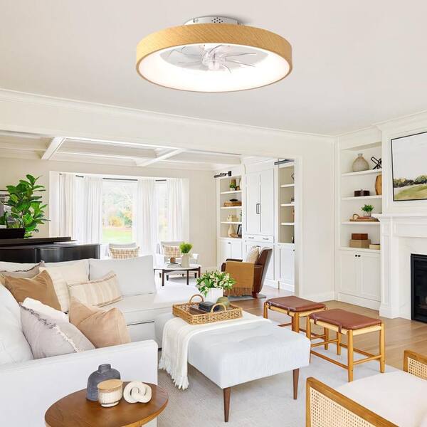 Oaks Aura Airen20in.RGBW Smart Wood Scandi Flush Mount Fandelier6