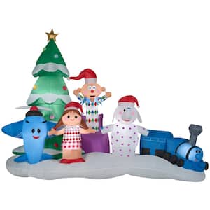 7.1 ft. Tall x 4.7 ft. Wide Airblown Misfit Toys Scene Christmas Inflatable