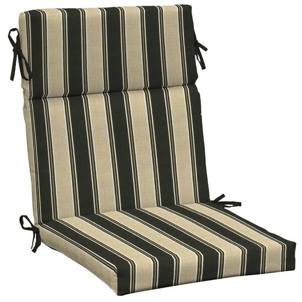 Arden Twilight Stripe High Back Outdoor Chair Cushion-DISCONTINUED