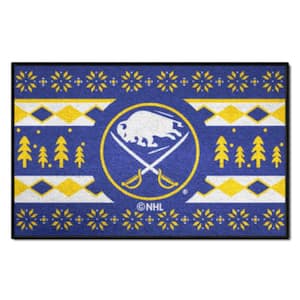 Buffalo Sabres Holiday Sweater Navy 1.5 ft. x 2.5 ft. Starter Area Rug