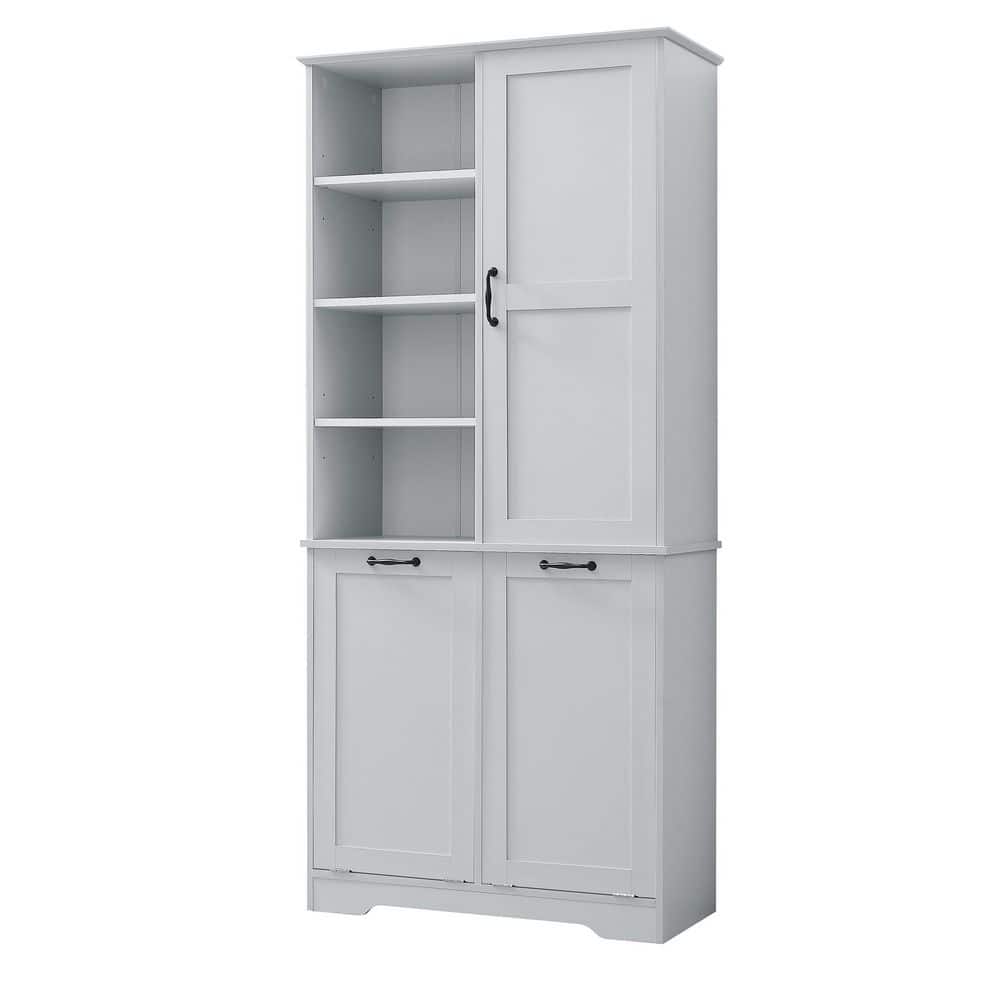 31.00 in. W x 14.00 in. D x 68.00 in. H Gray Linen Cabinet price history on PriceWatchPro
