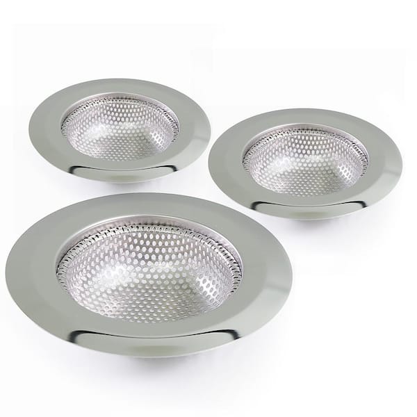 The Plumber's Choice 4.5 in. Stainless Steel Kitchen Sink Basket Strainer Replacement for Standard Drains, Chrome