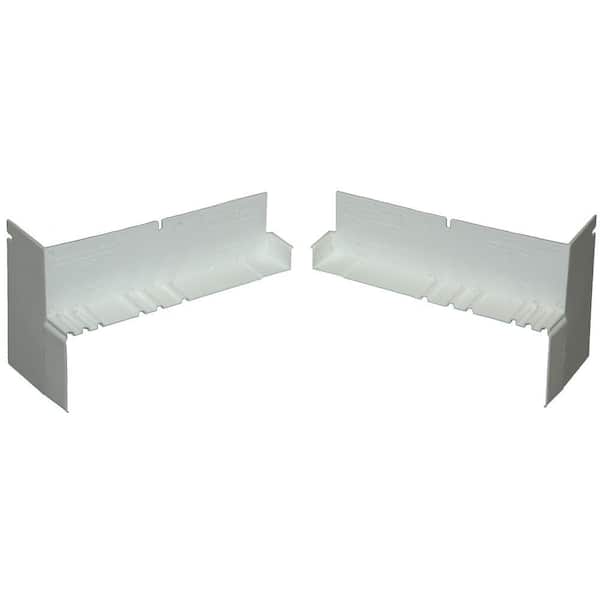 6-9/16 in. White Sloped Sill Pan End Caps (1-Pair)