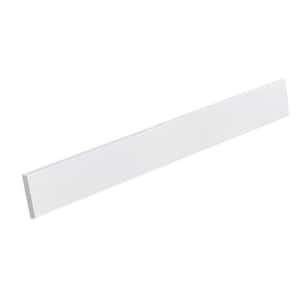 Classic Linearis 36 in. W Quartz Vanity Backsplash in White