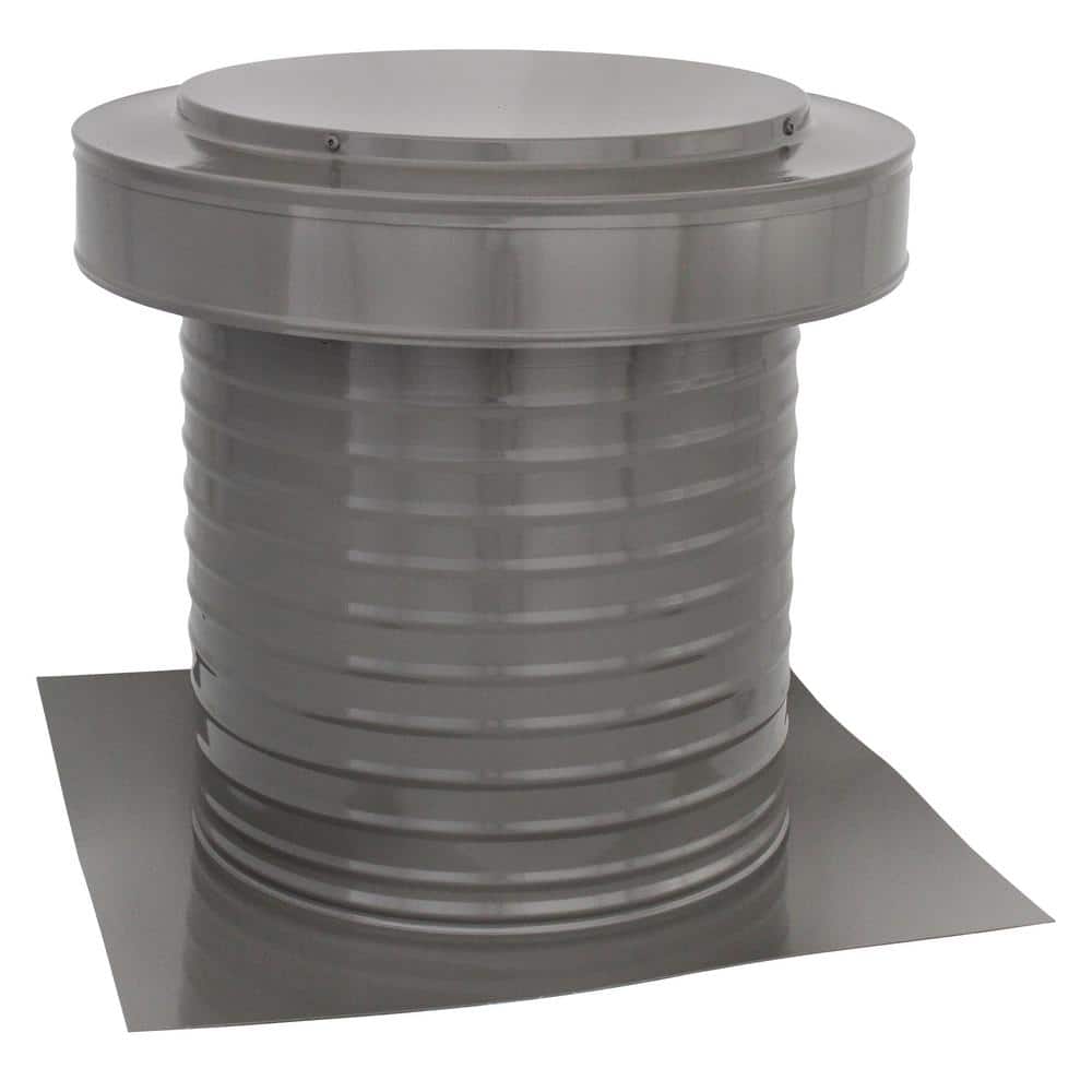 12 in. Dia Aluminum Static Keepa Vent in Weatherwood