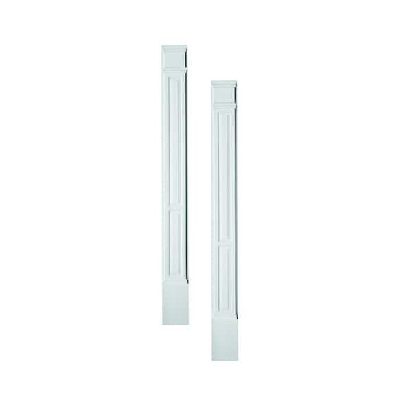 Fypon 3 in. x 9 in. x 90 in. Primed Polyurethane Double Panel Pilaster Moulding with Plinth Block