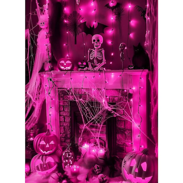 BIBIVIS Purple Halloween Mini Lights (2-Pack), 13 ft. 50-Count