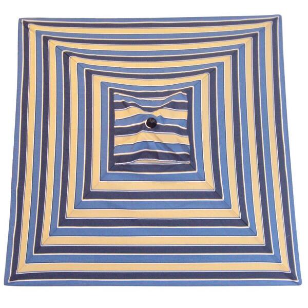 Plantation Patterns 6 ft. Patio Umbrella in Promo Stripe