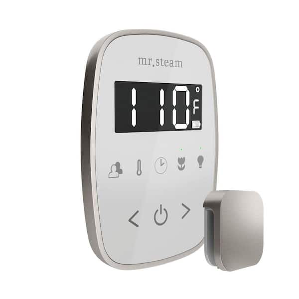 TempoFlex Steam Shower Control and Steamhead in White Brushed Nickel