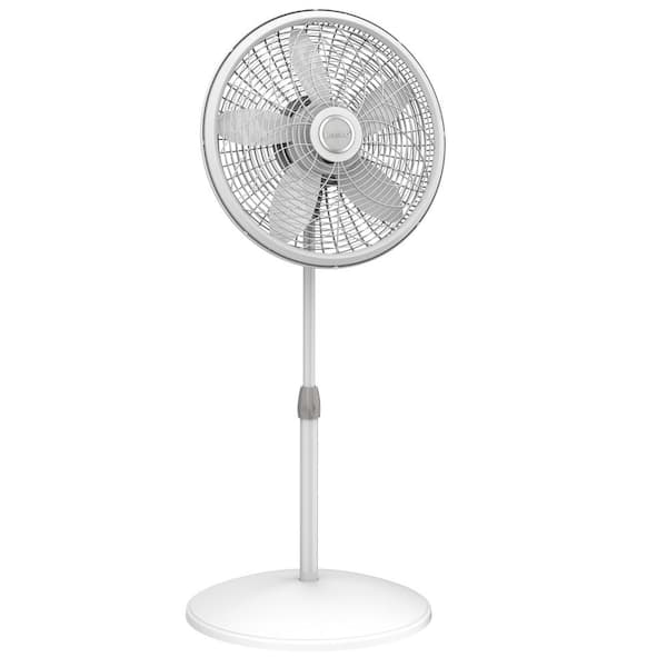 Oscillation pedestal fan adjustable height tilt 3 speed white fr