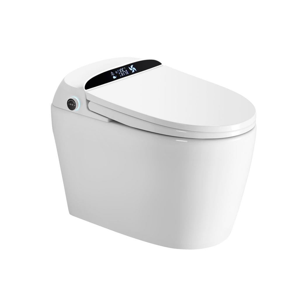 12 inch 1-piece Intelligent Toilet 1.28 GPF Single Flush Elongated Smart Toilet in White Seat Included price history on PriceWatchPro