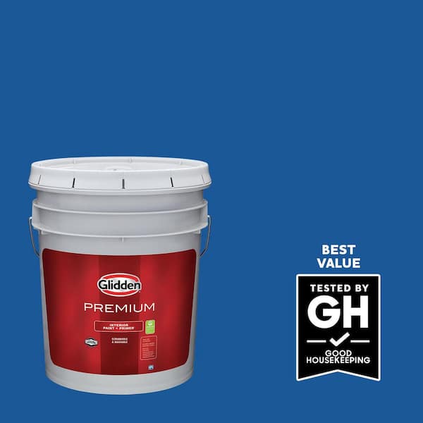 Glidden Premium 1 gal. Suddenly Sapphire PPG1242-7 Semi-Gloss Interior Latex Paint