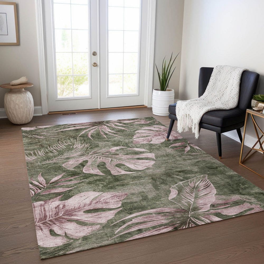 Chantille Machine Washable Indoor/Outdoor Abstract ACN1887 Olive 3 ft. x 4 ft. Area Rug price history on PriceWatchPro