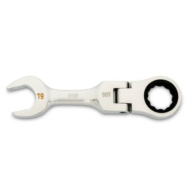 GEARWRENCH 19 mm 90-Tooth 12 Point Stubby Ratcheting Combination