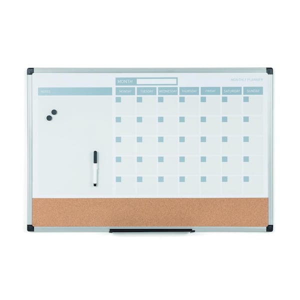 3 in 1 Dry Erase Calendar Planning Memo Board