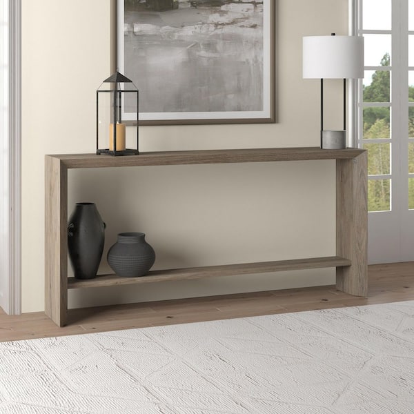 Meyer&Cross Osman 64 in. Antiqued Gray Oak Rectangle MDF Top