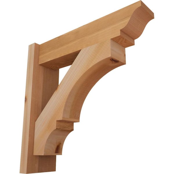 Ekena Millwork 6 in. x 20 in. x 20 in. Western Red Cedar Del Balboa Traditional Smooth Outlooker