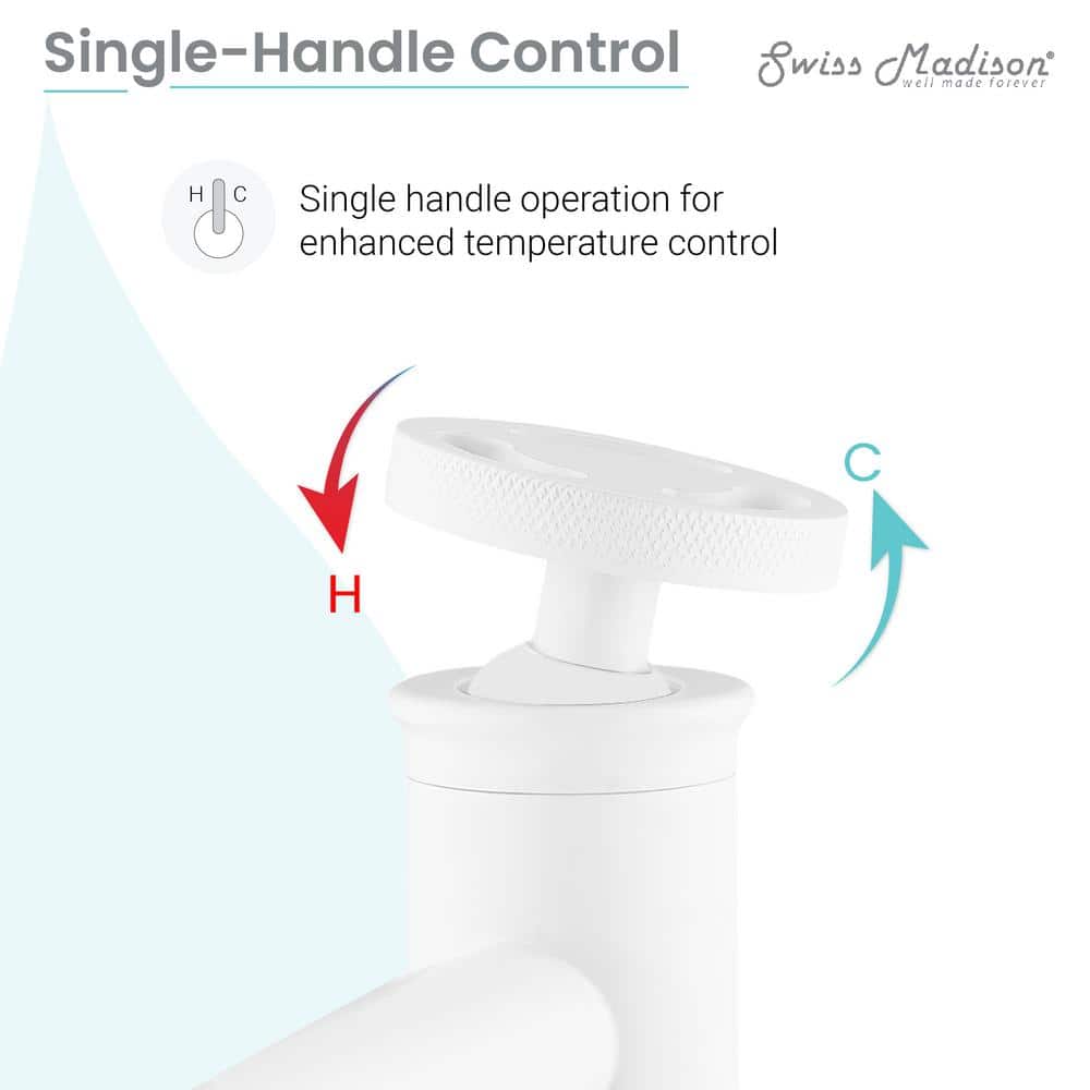 Matte White Nickel Single-Handle High Arc Bathroom Faucet