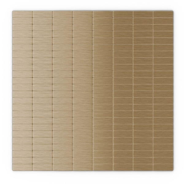 Inoxia SpeedTiles Urbain LC Light Copper 11.42 in. x 11.57 in. x 5 mm Metal Self-Adhesive Wall Mosaic Tile (22.08 sq. ft./Case)