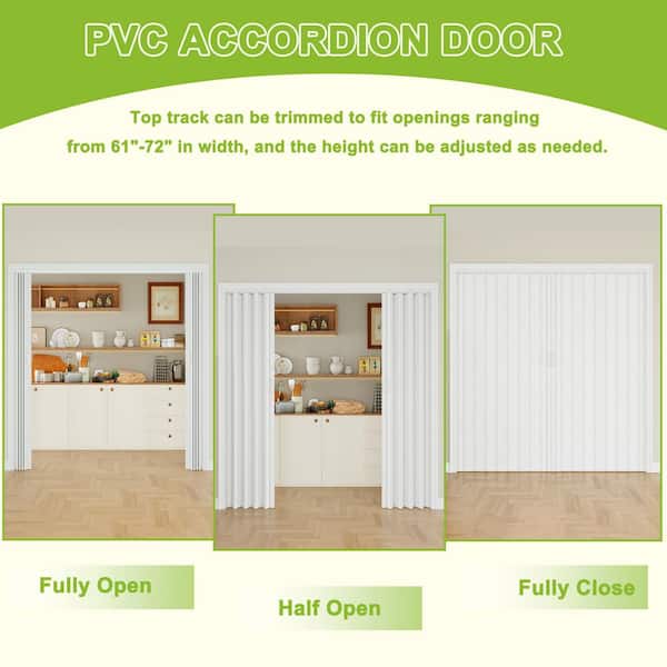 ARK DESIGN 72 in. x 80 in. White Finished Single Layer PVC Panel