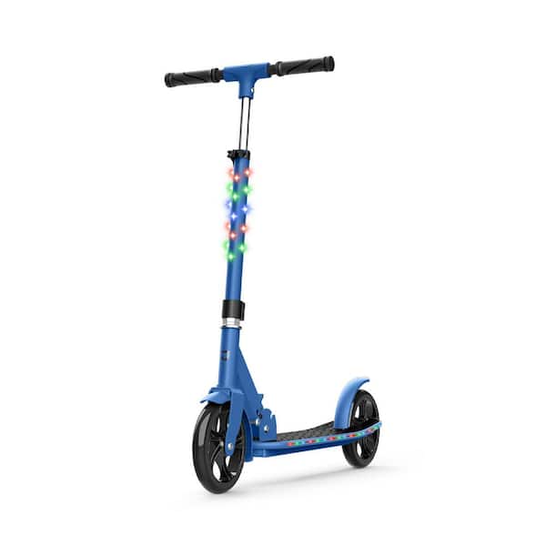 Jumbo 2 Wheel Light Up Scooter Adjustable Kick Ride On Toy for Kids, Blue