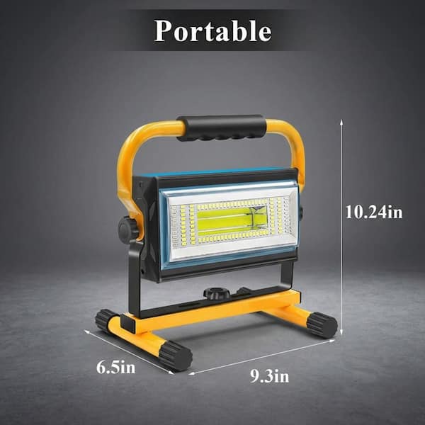 100W 7000 Lumen LED COB Work Light Cordless Rechargeable Flood