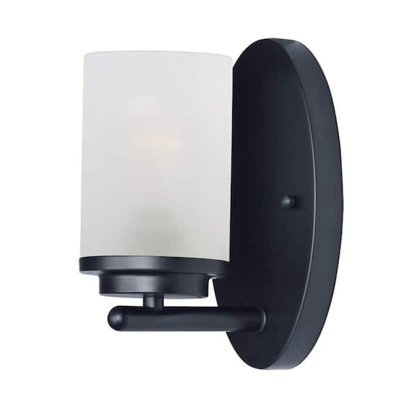 Maxim Lighting Corona 4.5 in. 1-Light Black Wall Sconce Vanity Light