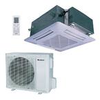 17100 BTU Ductless Ceiling Cassette Mini Split Air Conditioner with Heat, Inverter and Remote - 230Volt