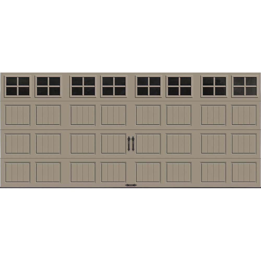 Gallery Steel Short Panel 16 ft x 7 ft Insulated 18.4 R-Value Sandtone Gara