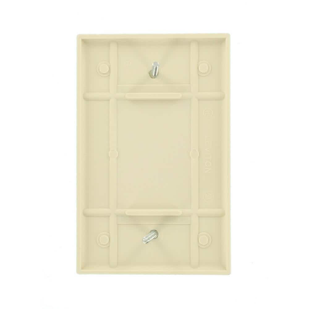 Light Almond Thermoset Plastic 1-Gang Blank Wall Plate