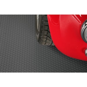 Small Coin 8.5 ft. x 22 ft. Slate Grey Commercial Grade Vinyl Garage Flooring Cover and Protector