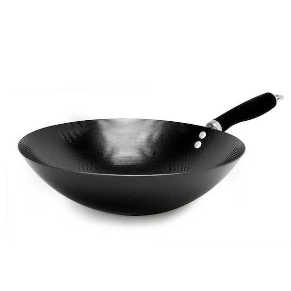 Hong Kong Chopstick House Aluminum Wok with Helper Handle