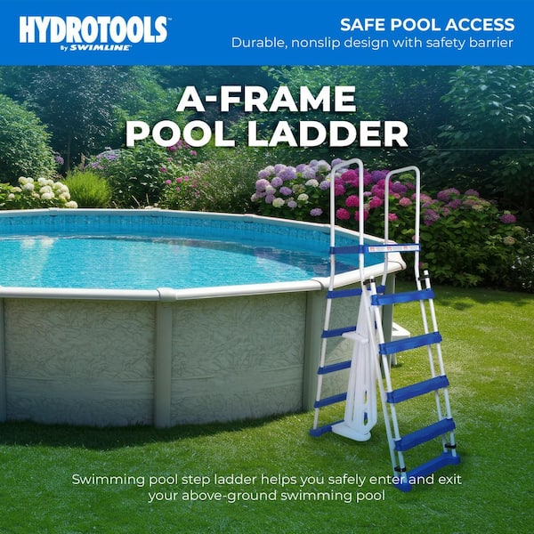 Above Ground Pool A Frame Ladder with Barrier for 48 Inch Pools