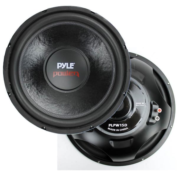 rigtig meget Hende selv leje PYLE 15 in. 8000-Watt Car Subwoofers Audio Power Subs Woofers DVC 4 Ohm 4 x  PLPW15D - The Home Depot