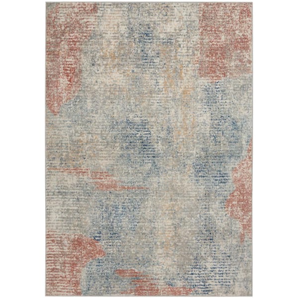 Nourison Concerto Ivory/Multi 5 ft. x 7 ft. Abstract Contemporary Area Rug