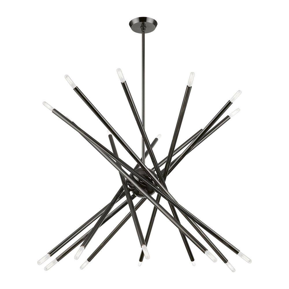 Black Chrome 20-Light Sputnik Chandelier