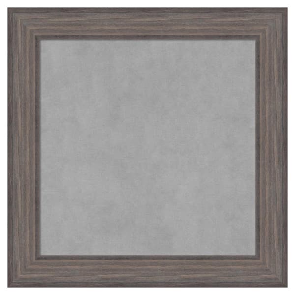 Amanti Art Country Barnwood 25 in. x 25 in. Framed Magnetic Board