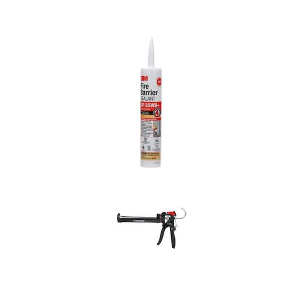 10.1 fl. oz. Red Fire Barrier CP 25WB Plus Sealant and 10 oz. Heavy-Duty Drip Free Caulk Gun Combo