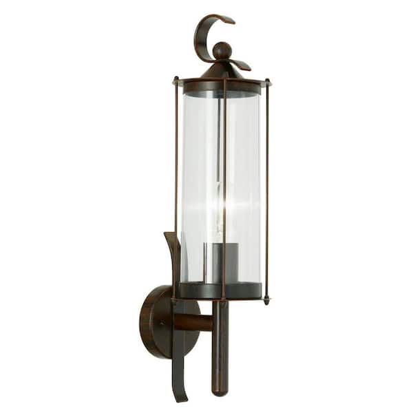 Eglo Cornwall 1-Light Antique Brown Outdoor Wall Lantern Sconce
